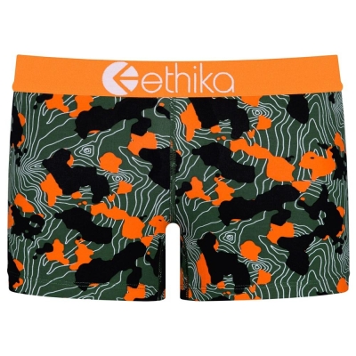 Staple Underwear Ethika Forest Camo γυναικεια πρασινο πορτοκαλι | EVSR-37256