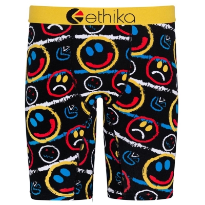 Staple Underwear Ethika Mood ανδρικα μαυρα κίτρινα | PEZK-42038